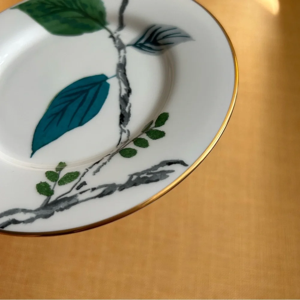 Kate Spade Lenox Birch Way Saucer plate dish blue green white